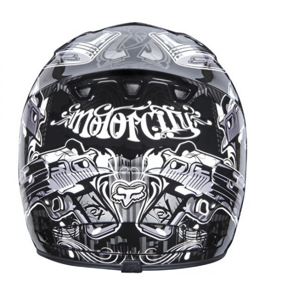 Fox Racing V2 Motor City Helmet - Black 01129-001 - Click Image to Close