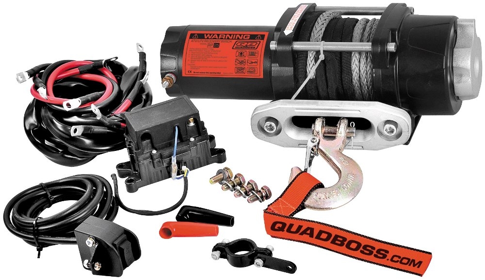 QuadBoss Winches - 2500lb With Dyneema Rope - Click Image to Close