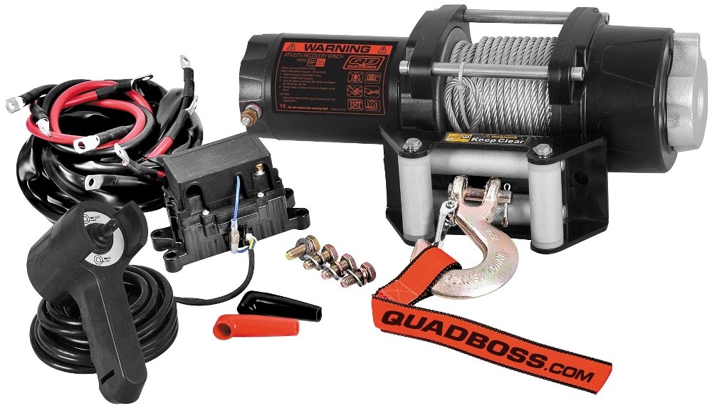 QuadBoss Winches - 3500lb With Wire Cable - Click Image to Close